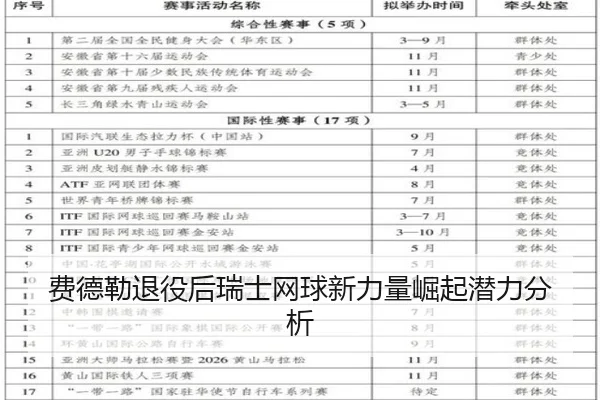 费德勒退役后瑞士网球新力量崛起潜力分析